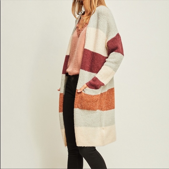 LAST 2️⃣ JOY // Stripped Colorful Soft Cardigan - Picture 4 of 6